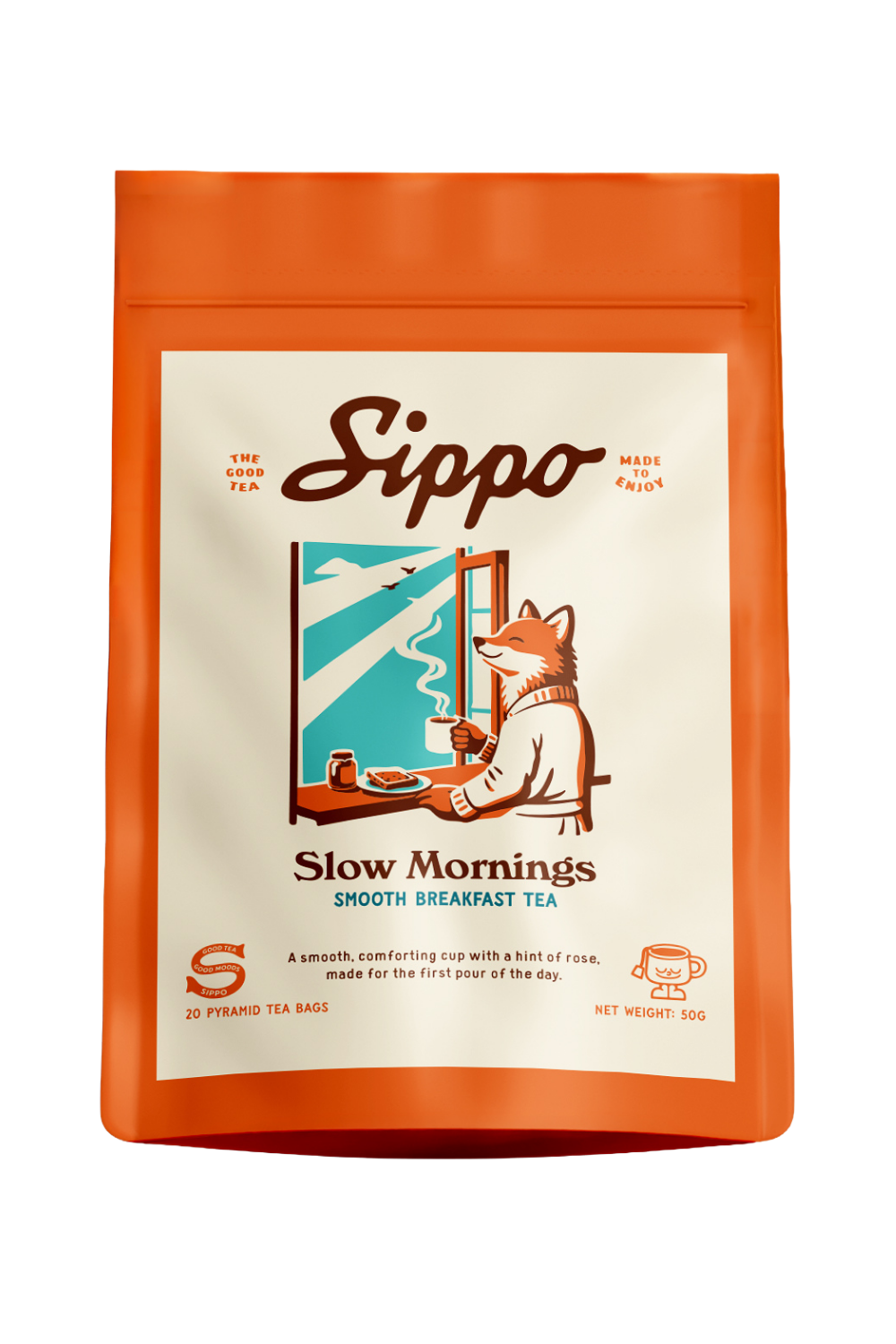 Sippo Slow Mornings breakfast tea pouch